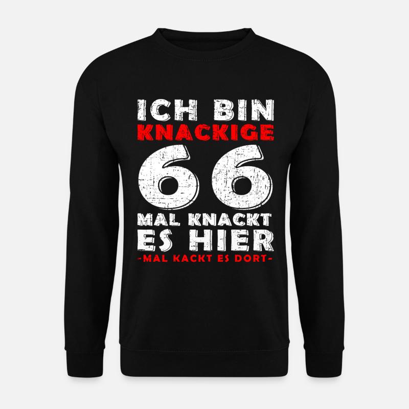 66 Geburtstag 66 Jahre Geburtstag Geschenk-Idee - Unisex Pullover - Schwarz