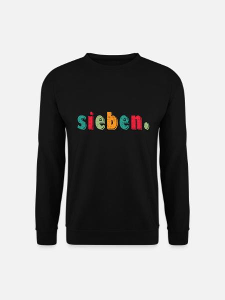 7. Kindergeburtstag 7 Jahre Geschenk - Unisex Pullover - Schwarz