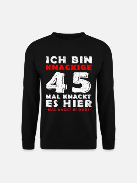 45. Geburtstag Mann Jahrgang 45 Jahre alt Spruch - Unisex Pullover - Schwarz