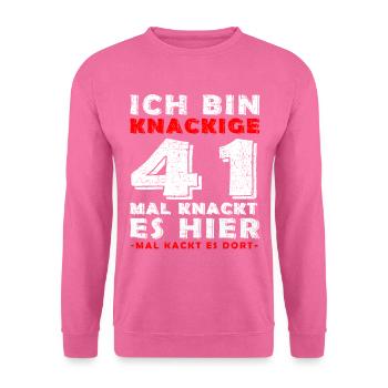 41. Geburtstag Mann Jahrgang 41 Jahre alt Spruch - Unisex Pullover - Pink - Vorne