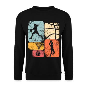 Basket-ball Basketteur Basketteur féminin - Sweat-shirt Unisexe - noir - Devant - Alina (178cm) & Michal (187cm)