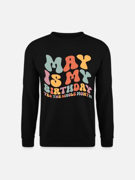 Mai Geburtstag - Unisex Pullover - Schwarz