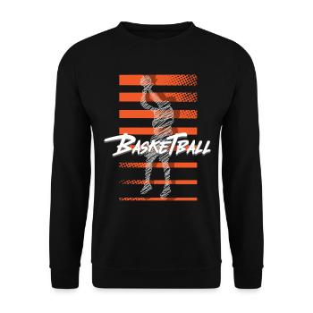 Basketball Basketballer - Unisex Pullover - Schwarz - Vorne - Alina (178cm) & Michal (187cm)