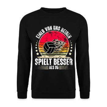 Volleyball - Unisex Pullover - Schwarz - Vorne - Alina (178cm) & Michal (187cm)