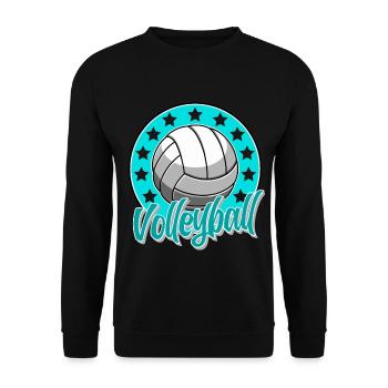 Volleyball - Unisex Sweatshirt - black - Front - Alina (178cm) & Michal (187cm)