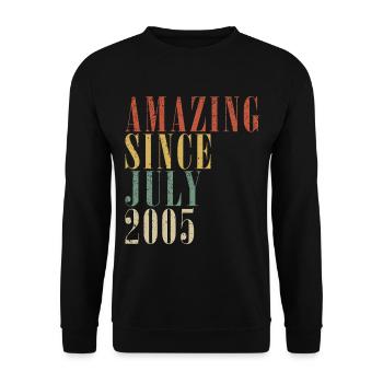 18th Birthday Year July 2005 Original 2005 - Unisex Sweatshirt - black - Front - Alina (178cm) & Michal (187cm)