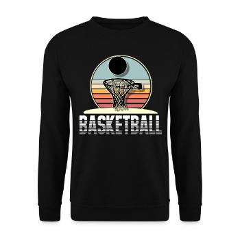 Basketball Basketballer - Unisex Pullover - Schwarz - Vorne - Alina (178cm) & Michal (187cm)