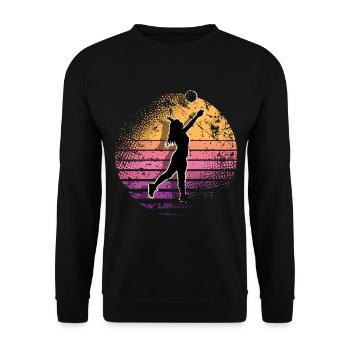 Volleyball - Unisex Sweatshirt - black - Front - Alina (178cm) & Michal (187cm)