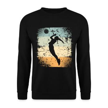 Volleyball - Unisex Sweatshirt - black - Front - Alina (178cm) & Michal (187cm)