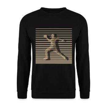 Handball Handballer - Unisex Pullover - Schwarz - Vorne - Alina (178cm) & Michal (187cm)