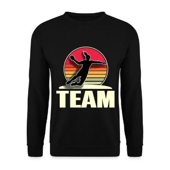 Équipe de handballiers de handball - Sweat-shirt Unisexe - noir - Devant - Alina (178cm) & Michal (187cm)