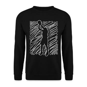 Basketball Basketballer - Unisex Pullover - Schwarz - Vorne - Alina (178cm) & Michal (187cm)