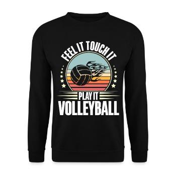 Volleyball - Unisex Sweatshirt - black - Front - Alina (178cm) & Michal (187cm)