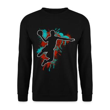 Basketball Basketballer - Unisex Pullover - Schwarz - Vorne - Alina (178cm) & Michal (187cm)