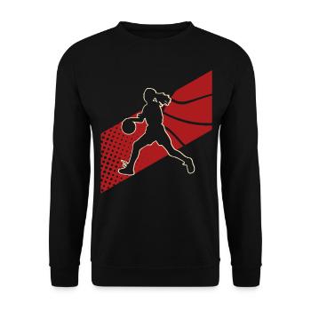 Basketball Basketballerin - Unisex Pullover - Schwarz - Vorne - Alina (178cm) & Michal (187cm)