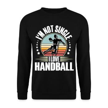 Handball Handballer - Unisex Pullover - Schwarz - Vorne - Alina (178cm) & Michal (187cm)
