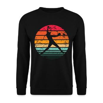 Base-ball - Sweat-shirt Unisexe - noir - Devant - Alina (178cm) & Michal (187cm)