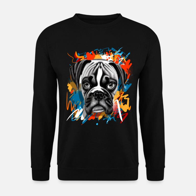 Boxer Hund - Unisex Pullover - Schwarz