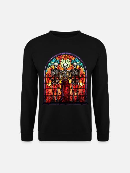 Halloween Stained Glass Stained Glass - Unisex Sweatshirt - black