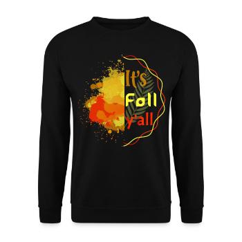 It s fall y all Herbst - Unisex Pullover - Schwarz - Vorne - Alina (178cm) & Michal (187cm)