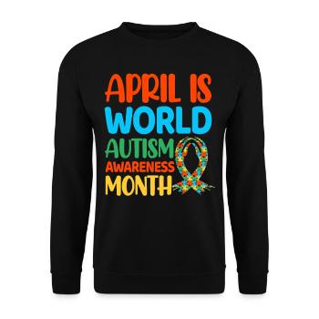 Autismus Autist - Unisex Pullover - Schwarz - Vorne - Alina (178cm) & Michal (187cm)