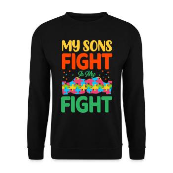 Autismus Autist - Unisex Pullover - Schwarz - Vorne - Alina (178cm) & Michal (187cm)