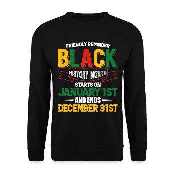 Black History Month Black History - Unisex Sweatshirt - black - Front - Alina (178cm) & Michal (187cm)