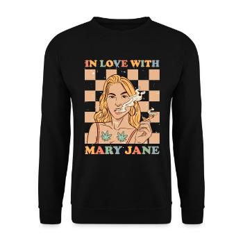 Cannabis Marijuana Weed Smoking - Unisex Sweatshirt - black - Front - Alina (178cm) & Michal (187cm)