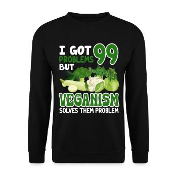 Véganisme végétalien - Sweat-shirt Unisexe - noir - Devant - Alina (178cm) & Michal (187cm)