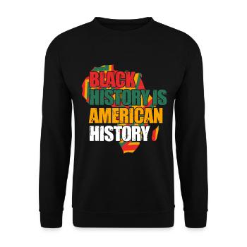 Black History Month Black History - Unisex Sweatshirt - black - Front - Alina (178cm) & Michal (187cm)