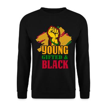 Black History Month Black History - Unisex Sweatshirt - black - Front - Alina (178cm) & Michal (187cm)