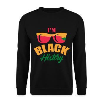 Black History Month Black History - Unisex Sweatshirt - black - Front - Alina (178cm) & Michal (187cm)