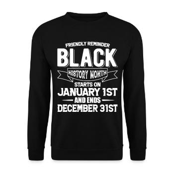 Black History Month Black History - Unisex Sweatshirt - black - Front - Alina (178cm) & Michal (187cm)