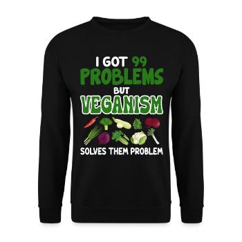 Véganisme végétalien - Sweat-shirt Unisexe - noir - Devant - Alina (178cm) & Michal (187cm)