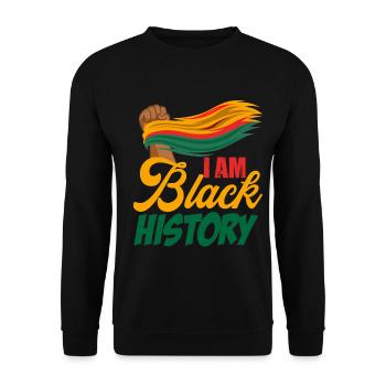 Black History Month Black History - Unisex Sweatshirt - black - Front - Alina (178cm) & Michal (187cm)