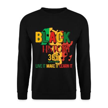 Black History Month Black History - Unisex Sweatshirt - black - Front - Alina (178cm) & Michal (187cm)