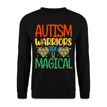 Autismus Autist - Unisex Pullover - Schwarz - Vorne - Alina (178cm) & Michal (187cm)