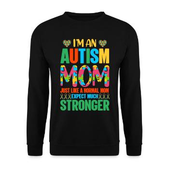 Autisme Autiste - Sweat-shirt Unisexe - noir - Devant - Alina (178cm) & Michal (187cm)