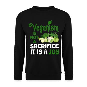 Véganisme végétalien - Sweat-shirt Unisexe - noir - Devant - Alina (178cm) & Michal (187cm)