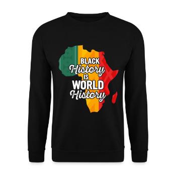 Black History Month Black History - Unisex Sweatshirt - black - Front - Alina (178cm) & Michal (187cm)