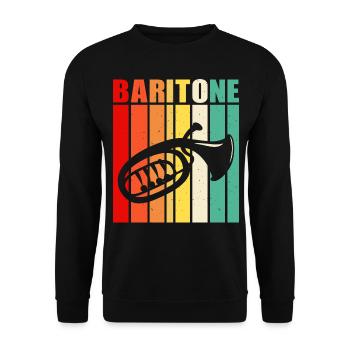 Bariton Baritonist - Unisex Pullover - Schwarz - Vorne - Alina (178cm) & Michal (187cm)