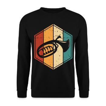 Bariton Baritonist - Unisex Pullover - Schwarz - Vorne - Alina (178cm) & Michal (187cm)