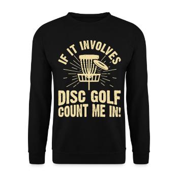 Discgolf Disc Golf - Unisex Sweatshirt - black - Front - Alina (178cm) & Michal (187cm)