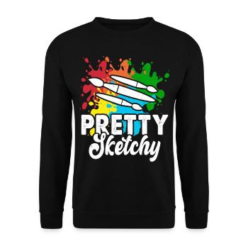 Artiste - Sweat-shirt Unisexe - noir - Devant - Alina (178cm) & Michal (187cm)