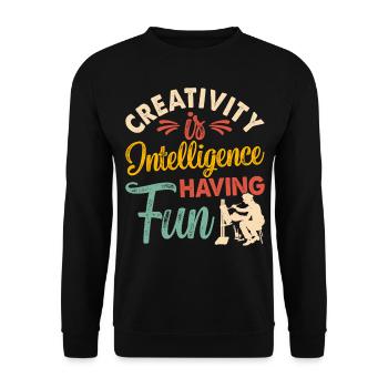 Artiste - Sweat-shirt Unisexe - noir - Devant - Alina (178cm) & Michal (187cm)