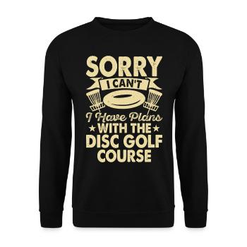 Discgolf Disc Golf - Unisex Sweatshirt - black - Front - Alina (178cm) & Michal (187cm)