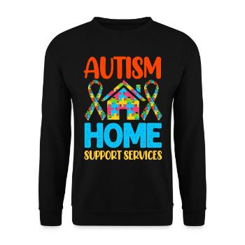 Autismus Autist - Unisex Pullover - Schwarz - Vorne - Alina (178cm) & Michal (187cm)