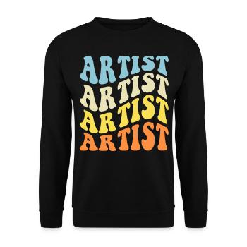 Artiste - Sweat-shirt Unisexe - noir - Devant - Alina (178cm) & Michal (187cm)