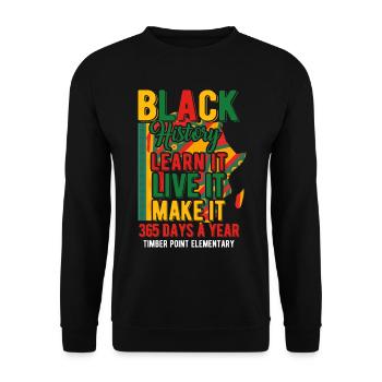 Black History Month Black History - Unisex Sweatshirt - black - Front - Alina (178cm) & Michal (187cm)