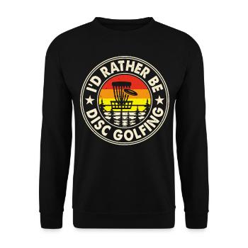Discgolf Disc Golf - Unisex Sweatshirt - black - Front - Alina (178cm) & Michal (187cm)